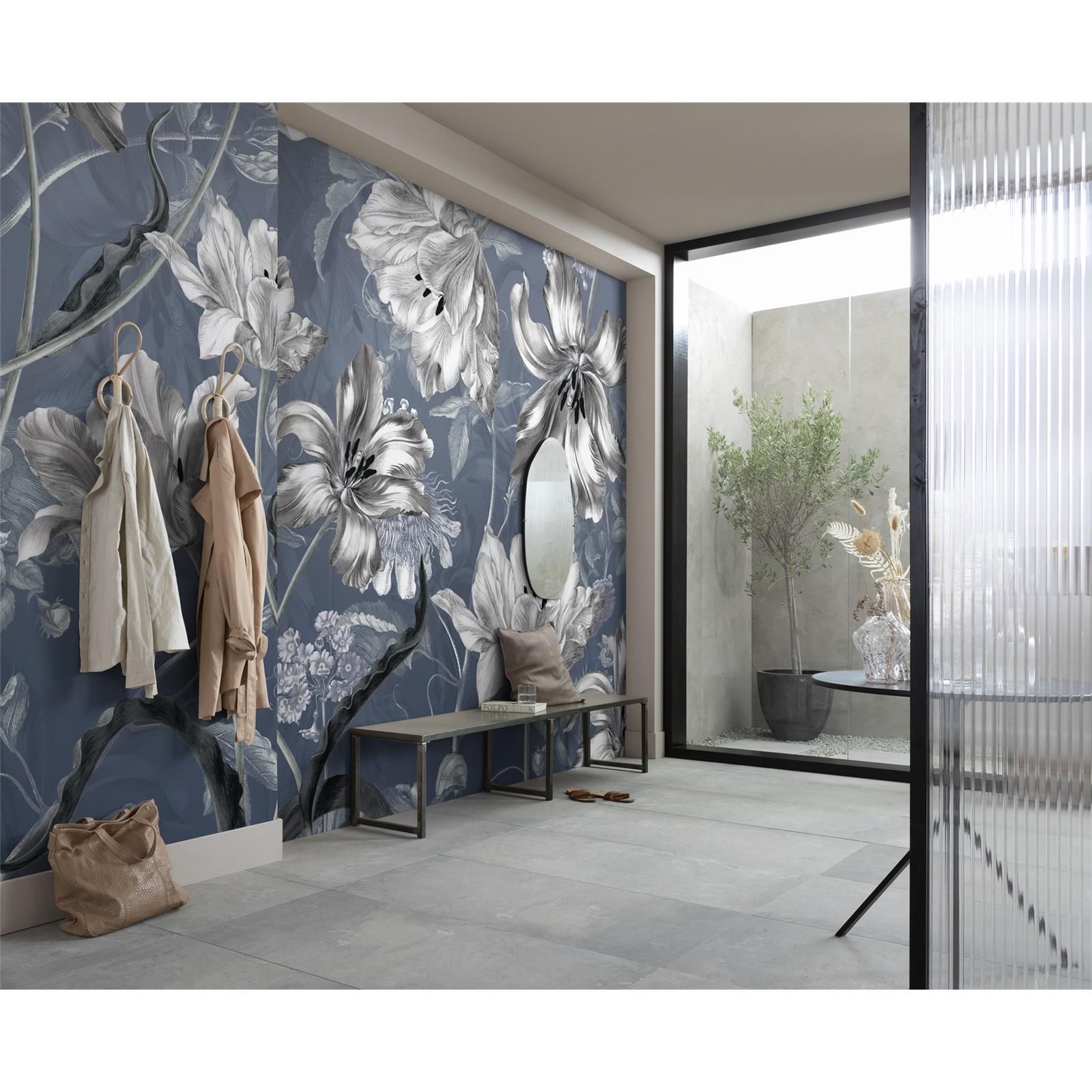 Vlies Fototapete - Merian Blue  - Größe 350 x 250 cm