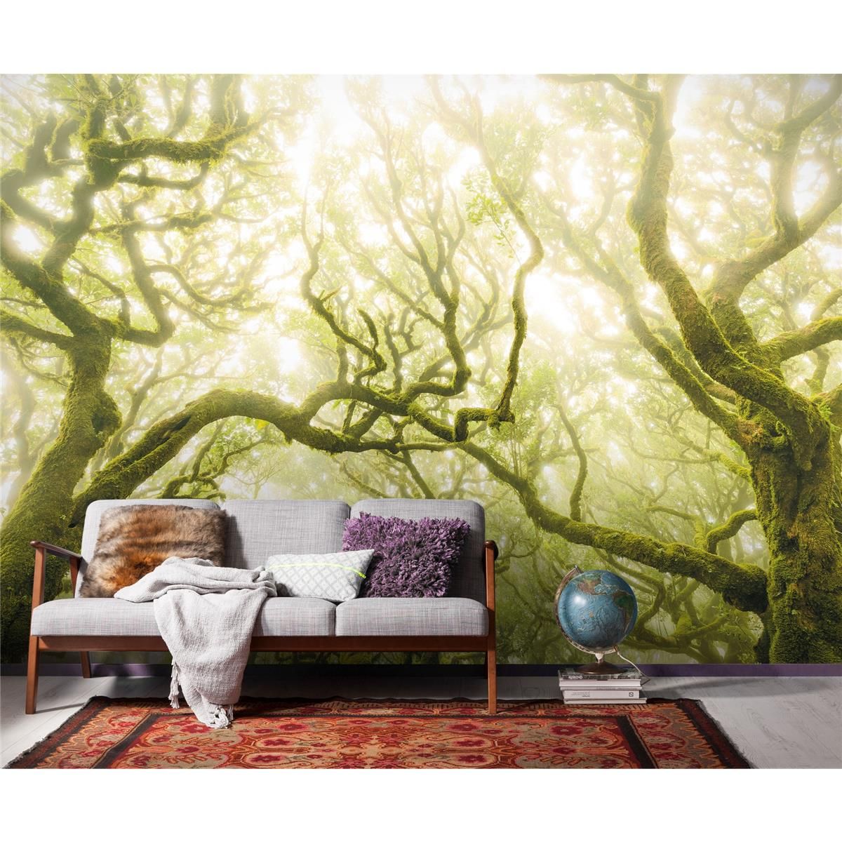 Vlies Fototapete - Green Fire - Größe 400 x 250 cm