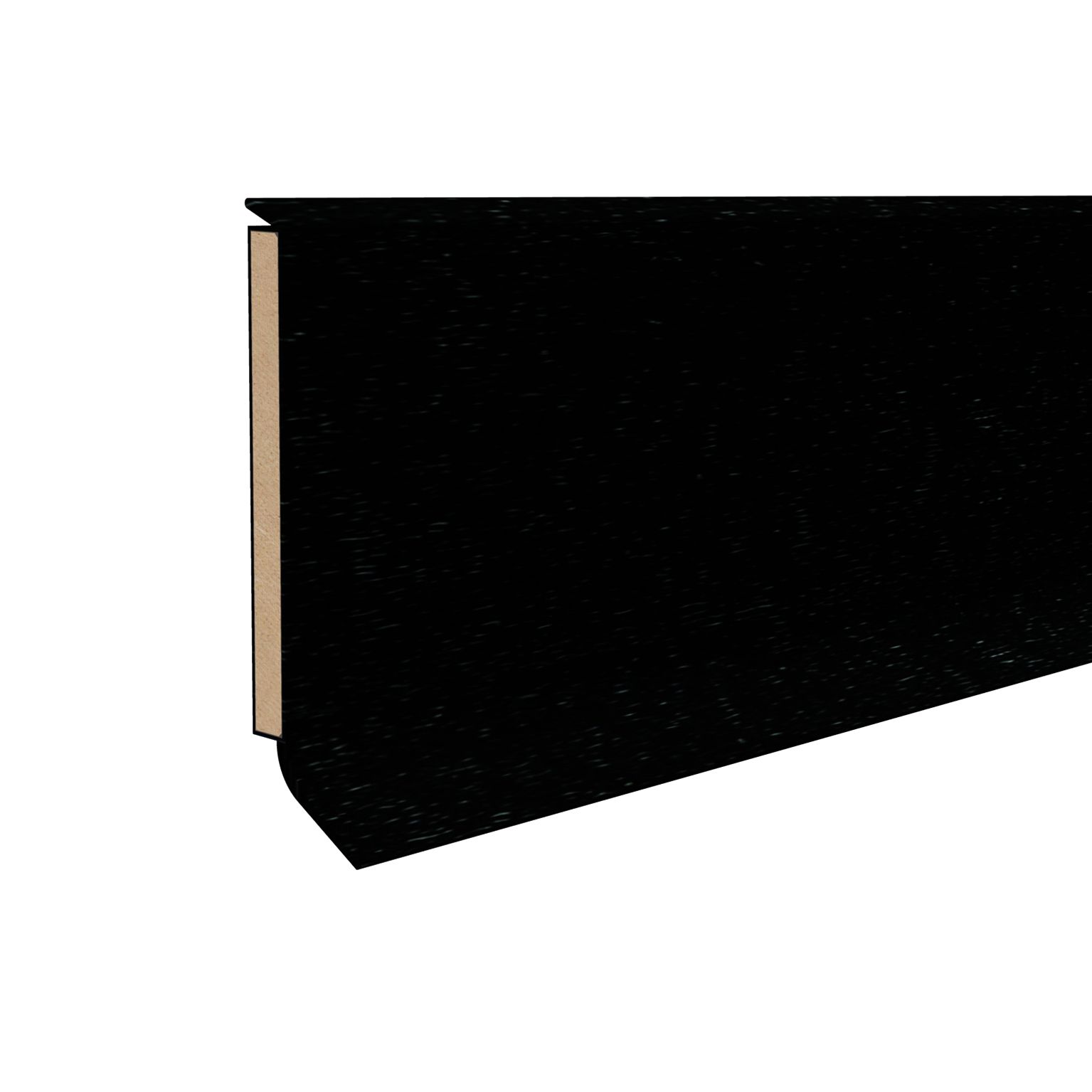 Kernsockelleiste 60 Schwarz 1144 (20 Stück) - 1,3 x 6 x 255 cm