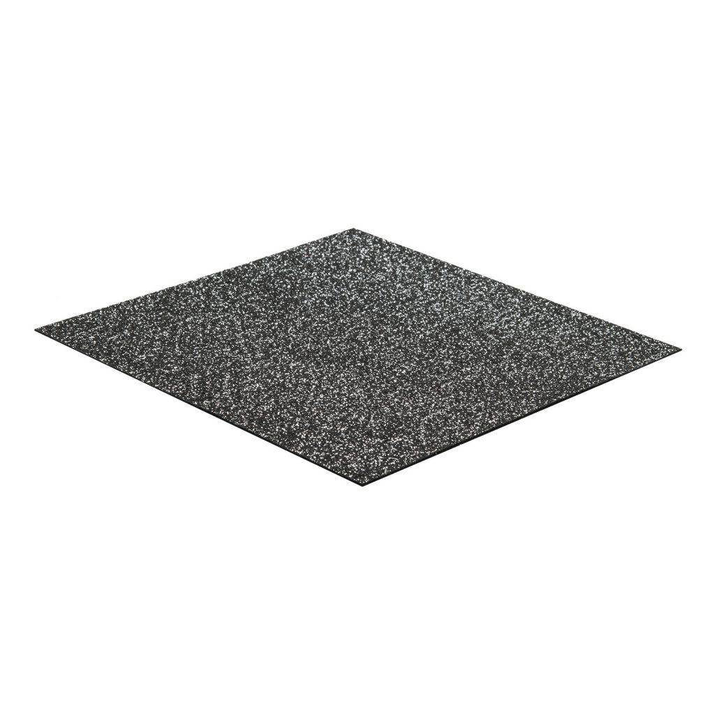 Messeboden flacher Nadelvlies mit Pailetten EXPOGLITTER Black & Silver 0910 ohne Schutzfolie - Rollenbreite 200 cm