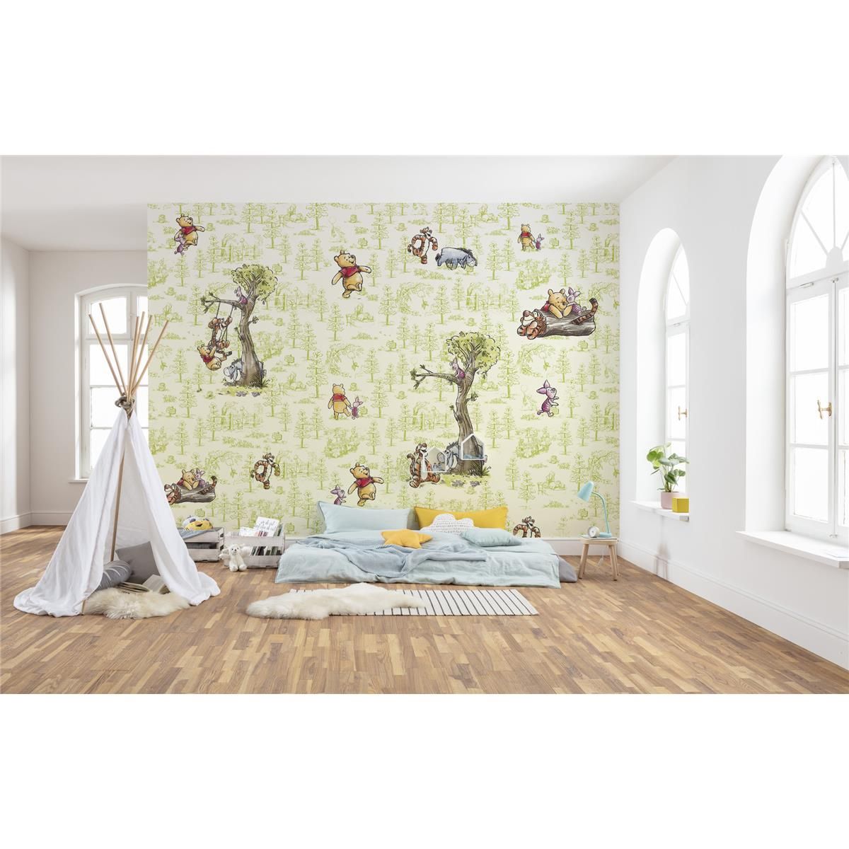 Vlies Fototapete - Winnie the Pooh Friends - Größe 300 x 280 cm