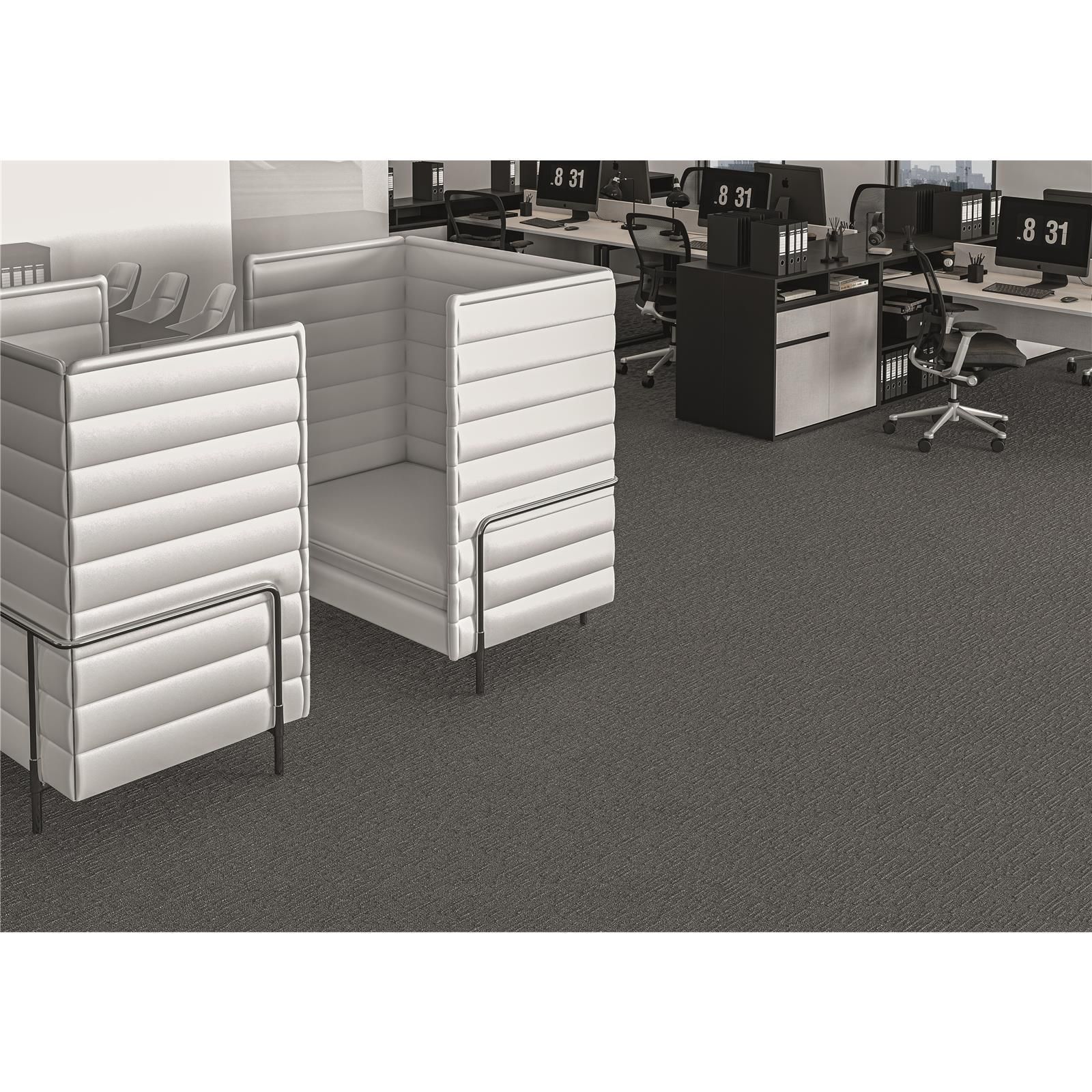 Teppichfliesen 25 x 100 cm selbsthaftend INFLOOR-GIRLOON Cover/Vario Blau 007-385 gemustert
