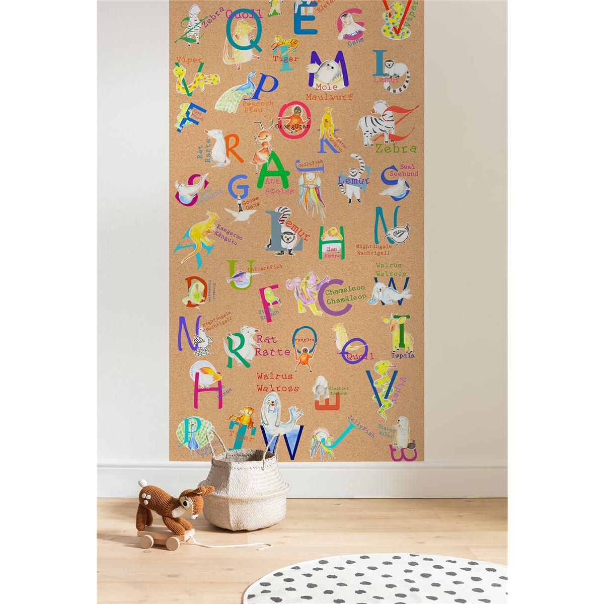 Vlies Fototapete - Animals A-Z Panel - Größe 100 x 250 cm