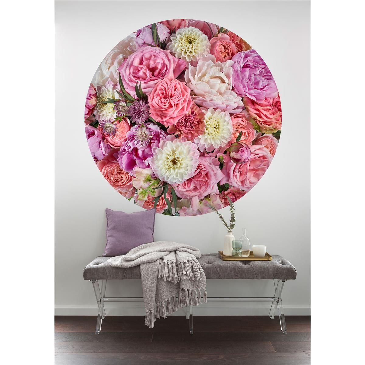 Selbstklebende Vlies Fototapete/Wandtattoo - Beautiful Blossoms - Größe 125 x 125 cm