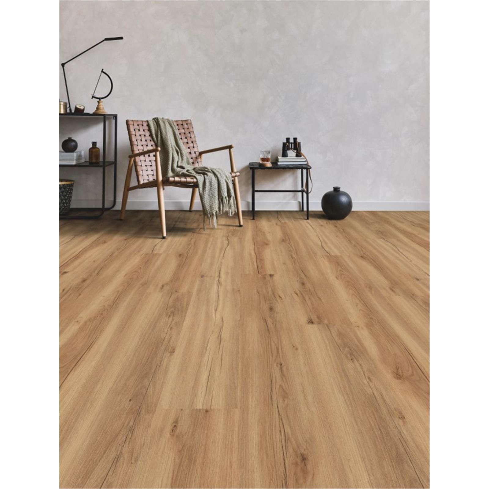 Designvinylboden zum Klicken Vinylan HDF Poseidoneiche Planke 123,5 cm x 23 cm  - Nutzschichtdicke 0,3 mm