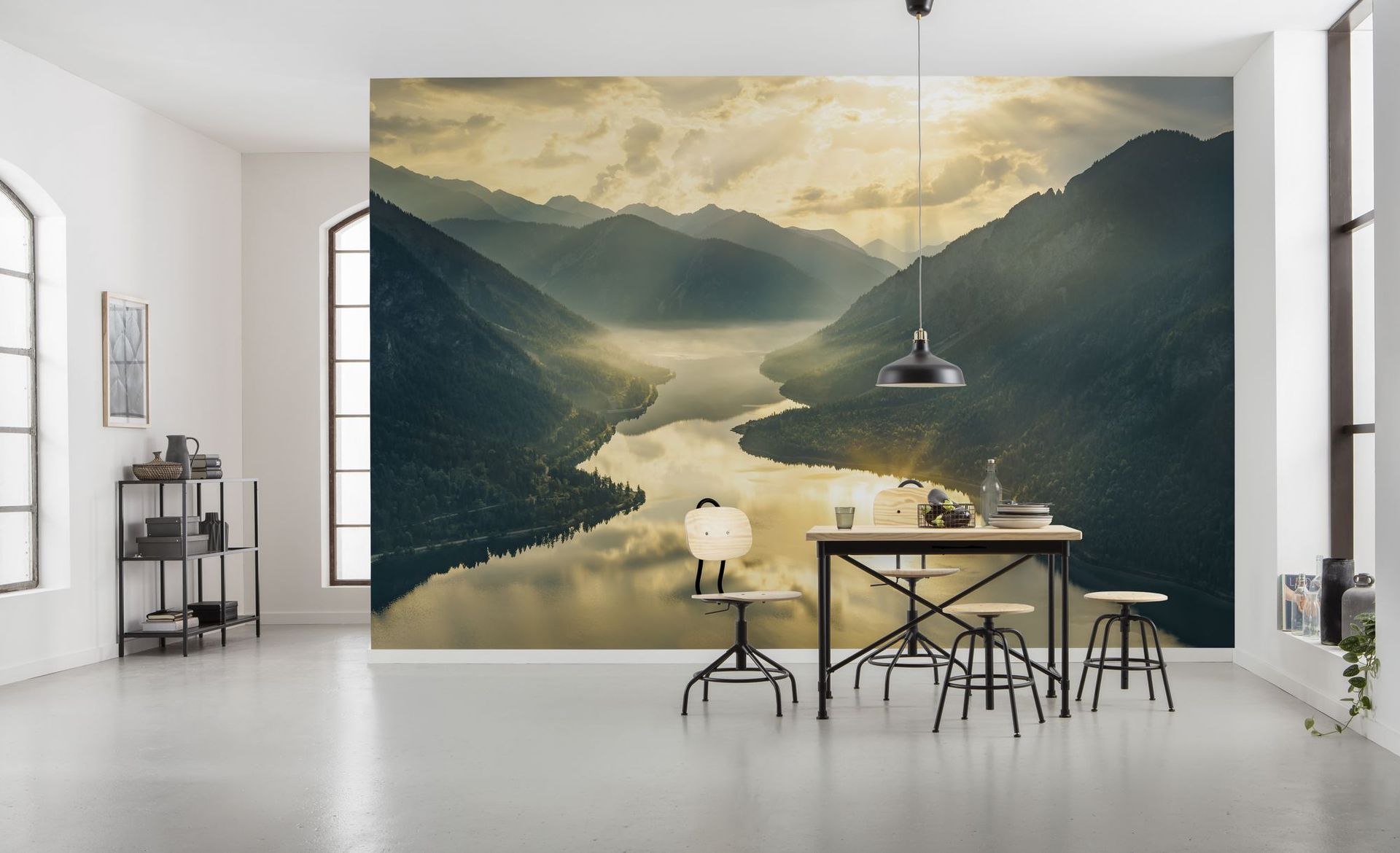 Vlies Fototapete - Gold Mountains - Größe 400 x 250 cm
