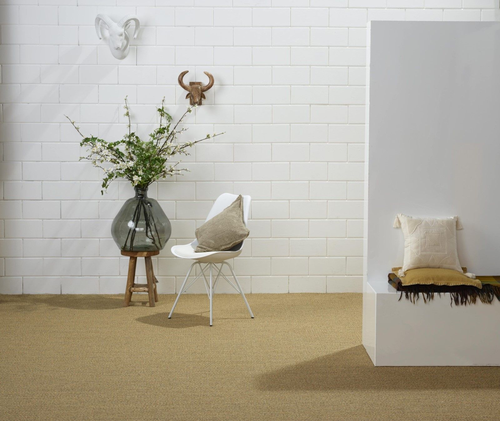 Sisal Teppichboden Bouclé Taupe 9007 Tigra ITC uni - Rollenbreite 400 cm