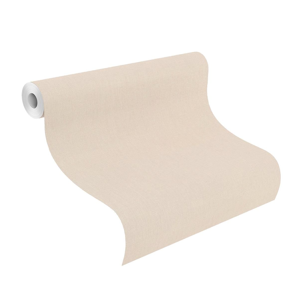 Tapete Basic universell Vinyltapete Warmweiß ansatzfrei 53 cm x 10,05 m
