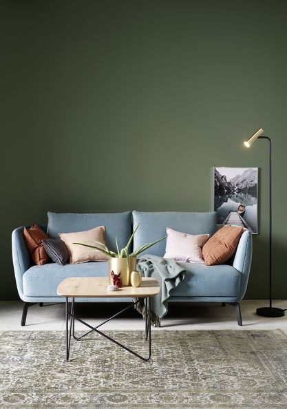 Teppich VELVET Olivgrün - 80 cm x 150 cm