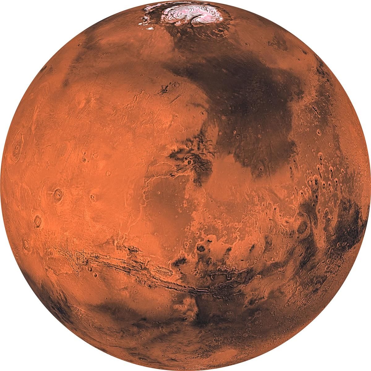 Selbstklebende Vlies Fototapete/Wandtattoo - Mars - Größe 125 x 125 cm