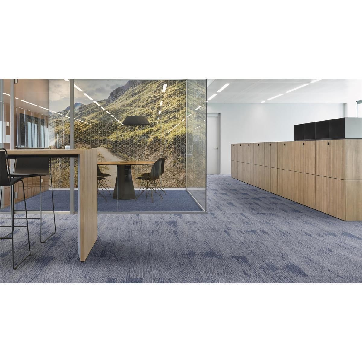 Teppichfliesen Orange 5012 Schlinge strukturiert 25 x 100 cm Essence Structure AA92 Desso