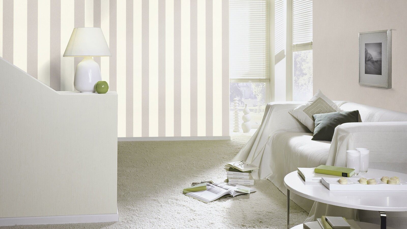 Tapete Modern universell Vinyltapete Hellgrau ansatzfrei 53 cm x 10,05 m