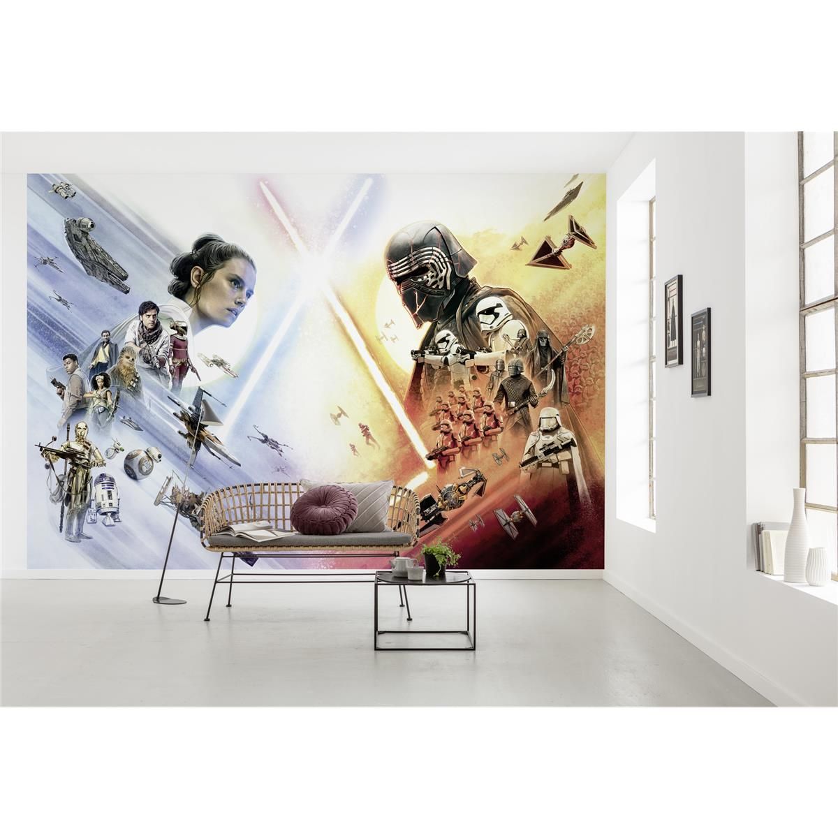 Papier Fototapete - STAR WARS EP9 Movie Poster Wide - Größe 368 x 254 cm