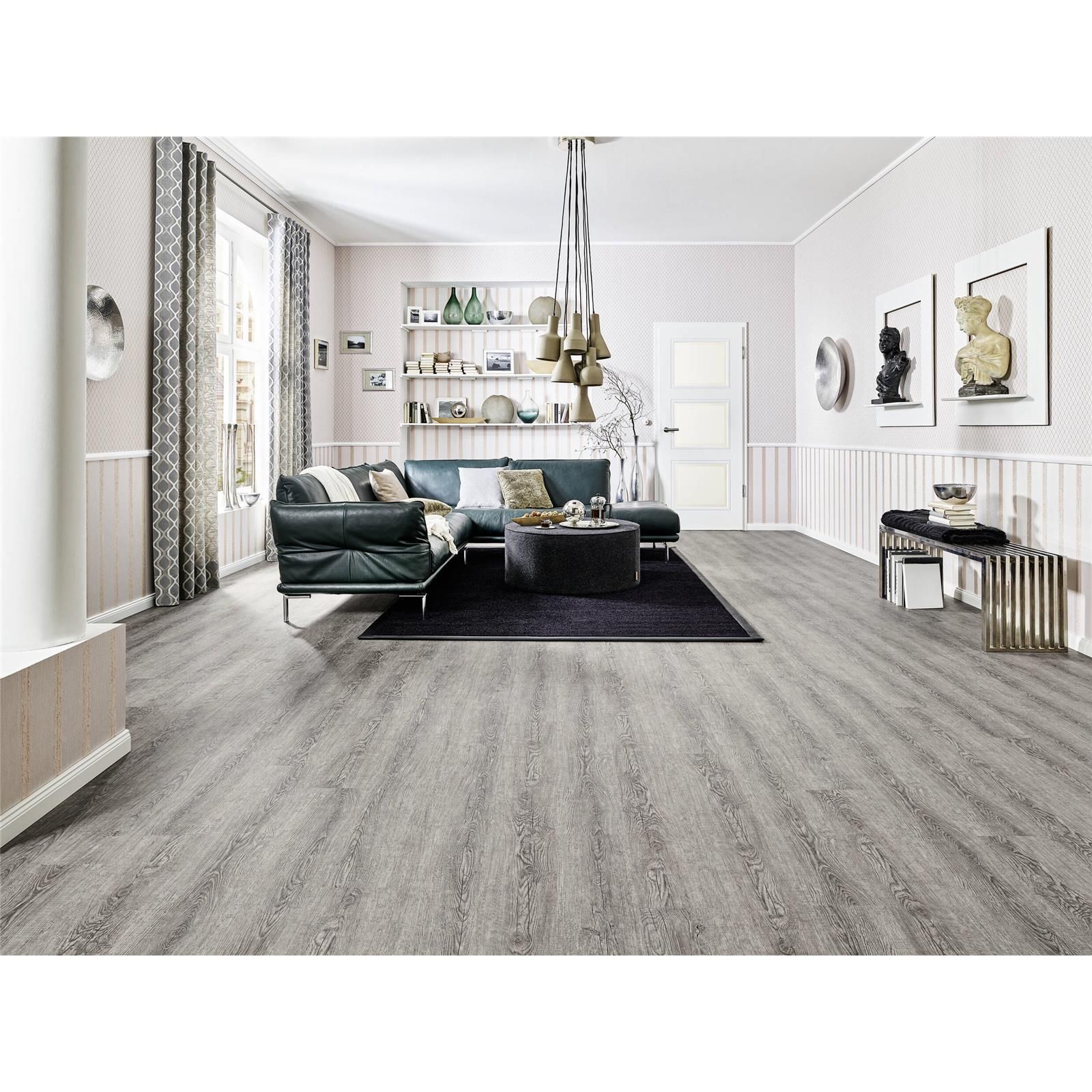 Designboden Dryback 2840 Old Grey Oak - Planke 18,42 cm x 121,92 cm - Nutzschichtdicke 0,4 mm