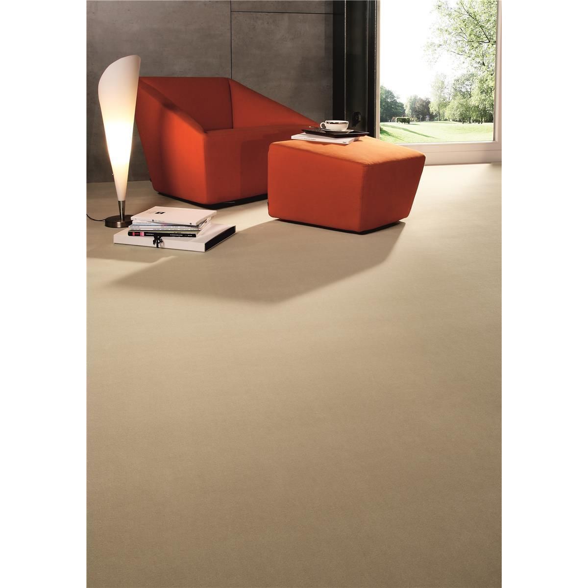 Teppichboden Infloor-Girloon Club  Velours Rot 130 uni - Rollenbreite 400 cm