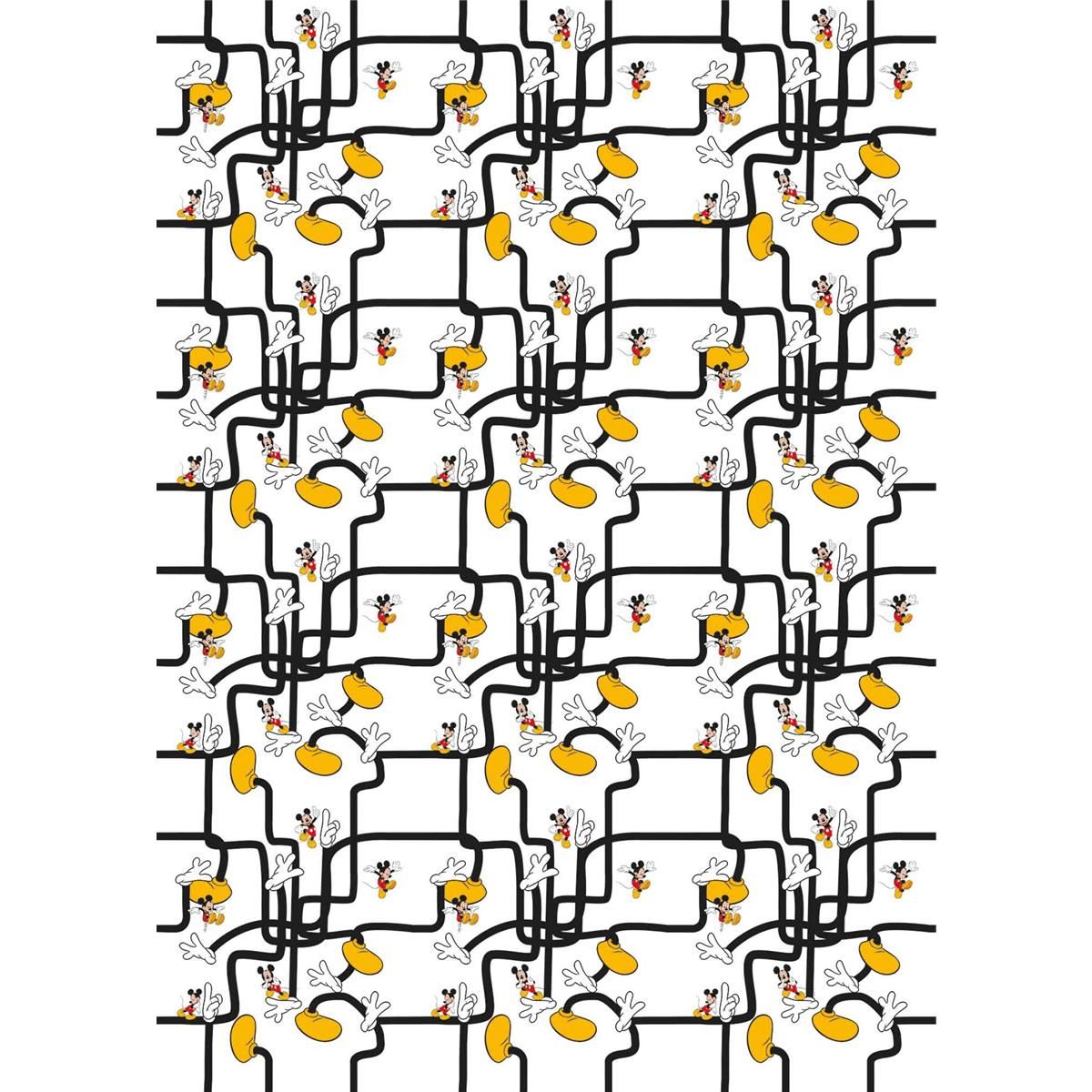 Vlies Fototapete - Mickey Mouse Foot Labyrinth - Größe 200 x 280 cm