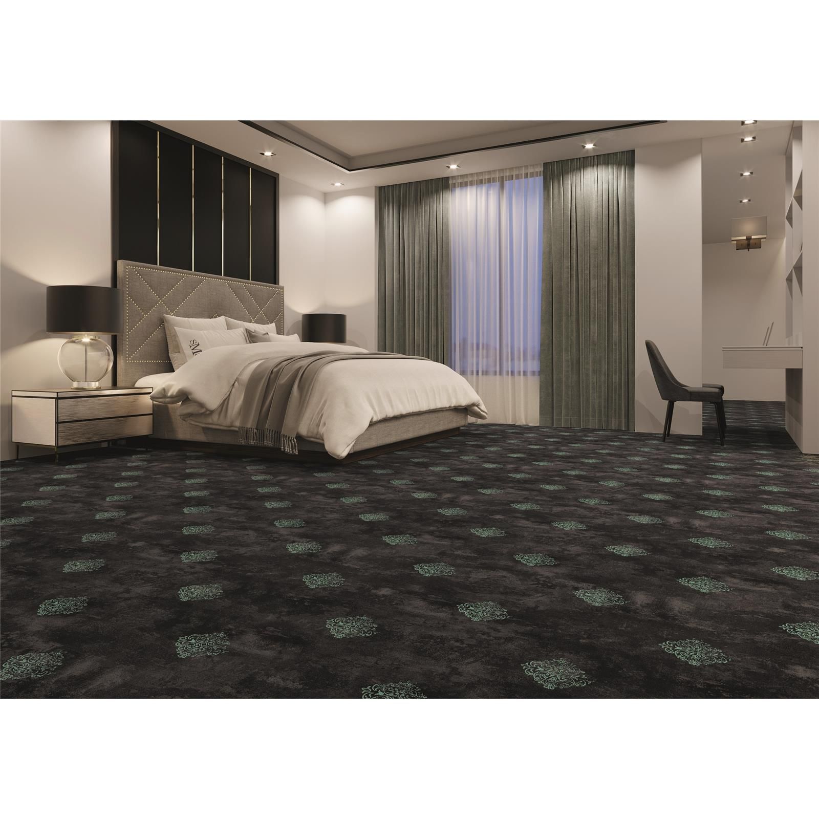 Teppichboden INFLOOR-GIRLOON Coronado Velours Braun 029 gemustert - Rollenbreite 400 cm